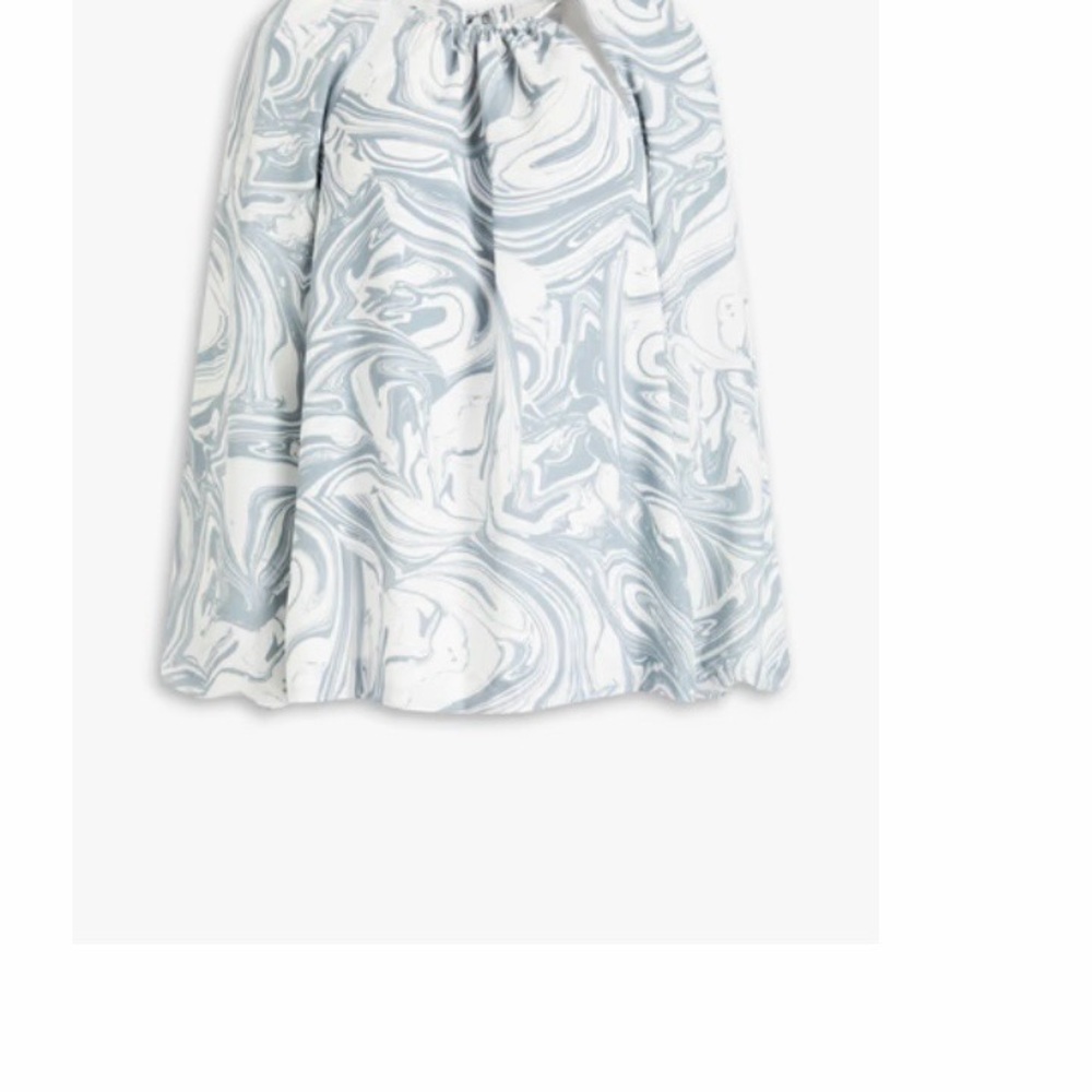 Jonathan Simkhai Blue and White Marble Blouse